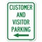 Signmission Customer & Visitor Parking W/ Left Arrow Alum Rust Proof Parking Sign, 18" x 24", A-1824-24216 A-1824-24216 - alternate 1